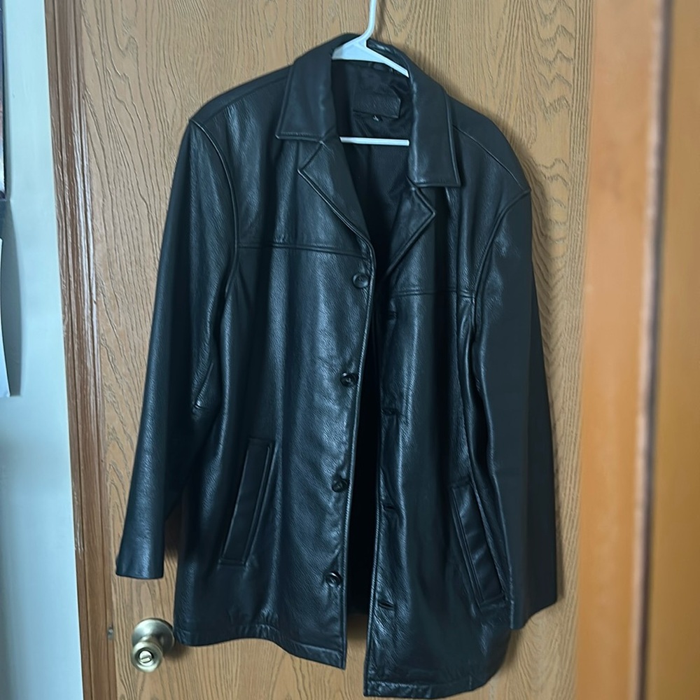 Men’s Large John Ashford Leather Coat